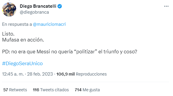 Diego Brancatelli No Bancó Una Foto De Lionel Messi Y Lo Fulminó Diego Será único Voxpopuli 5623