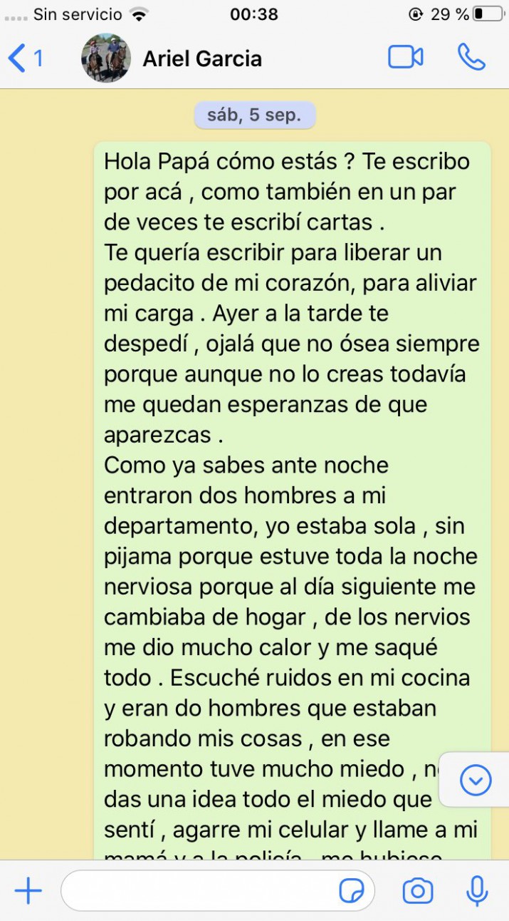 Muy fuertes palabras: el doloroso mensaje de una mendocina a su padre  ausente que se volvió viral - VOXPOPULI TU VOZ ES NOTICIA