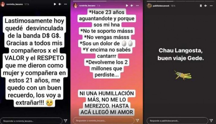 Escándalo en Damas Gratis: la hermana de Pablito Lescano dejó la banda y  denunció maltrato - VOXPOPULI TU VOZ ES NOTICIA